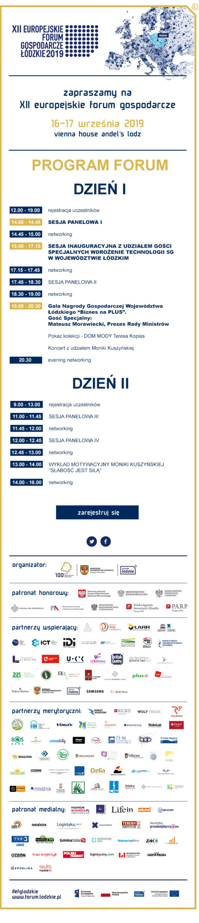 Europejskie Forum Gospodarcze Łódzkie 2019