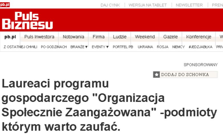 Polish Business Club wyróżniony przez Puls Biznesu